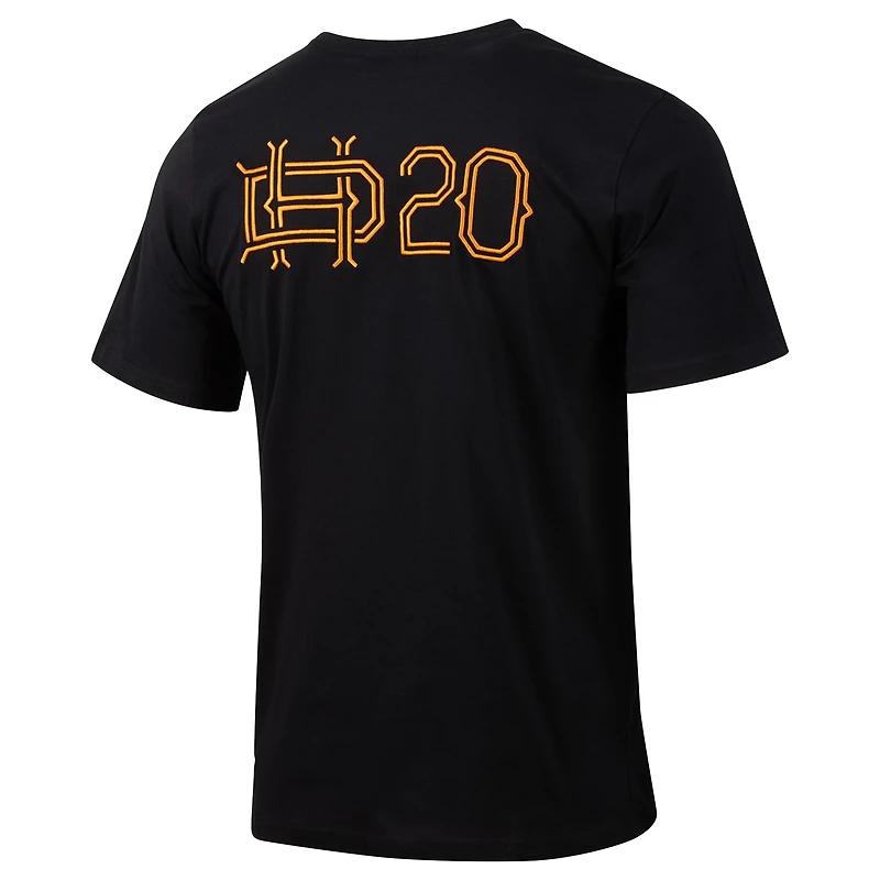 T-shirt décontracté noir pour homme avec inscription de l'équipe Houston Dynamo FC
