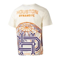 Men's Sport Design Sweden  Cream Houston Dynamo FC Jersey Hook Globe T-Shirt