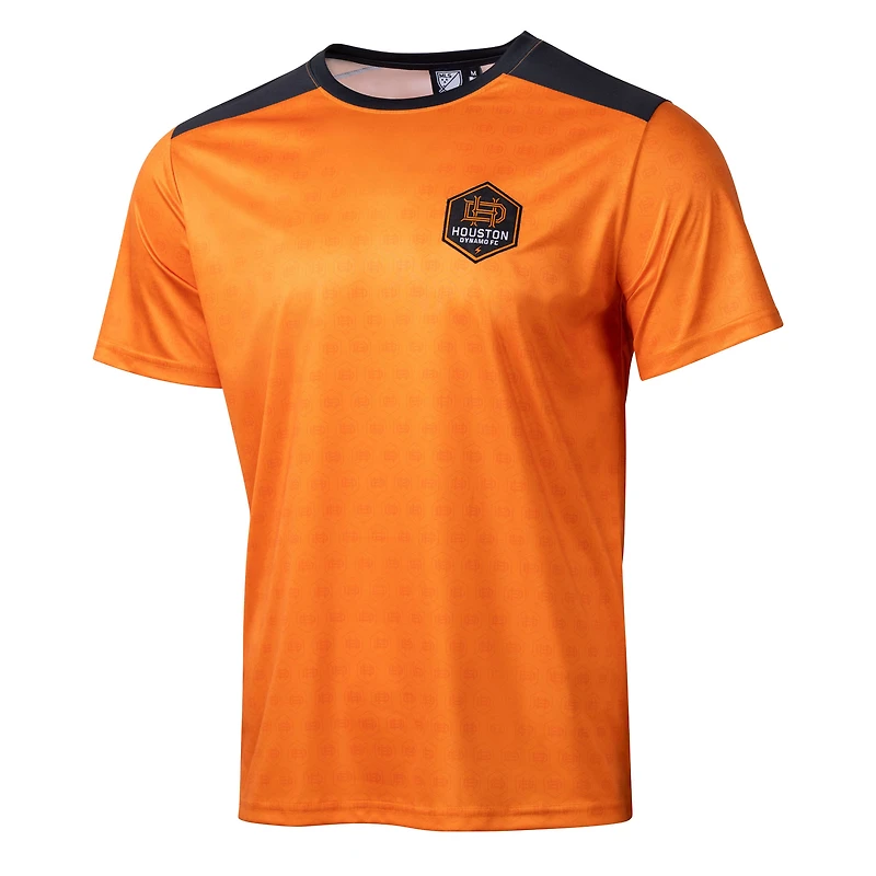T-shirt homme Sport Design Sweden Orange Houston Dynamo FC avec écusson sublimé