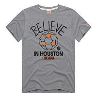Unisex Homage  Gray Houston Dynamo FC MLS x Ted Lasso Believe Graphic Tri-Blend T-Shirt