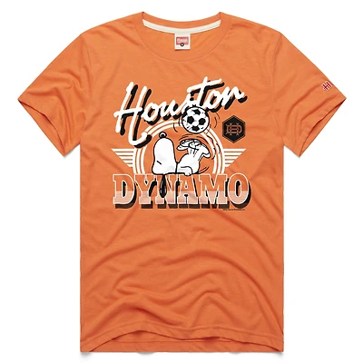 Unisex Homage  Orange Houston Dynamo FC MLS x Peanuts Snoopy Graphic Tri-Blend T-Shirt