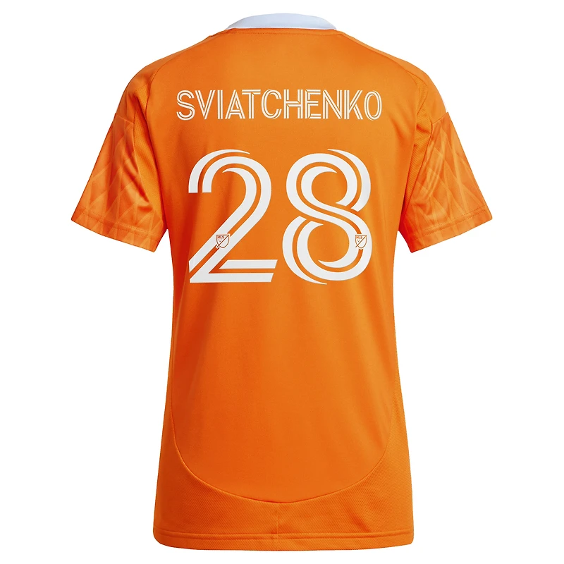 Women's adidas Erik Sviatchenko Orange Houston Dynamo FC 2025 Season 20 Replica Player Jersey
