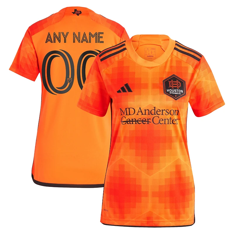 Maillot réplique personnalisé orange Houston Dynamo FC 2023 El Sol pour femme adidas