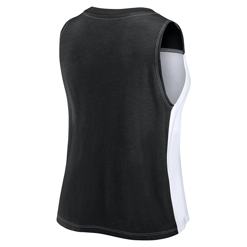 Women's Fanatics Black Houston Dynamo FC Script Colorblock Tank Top