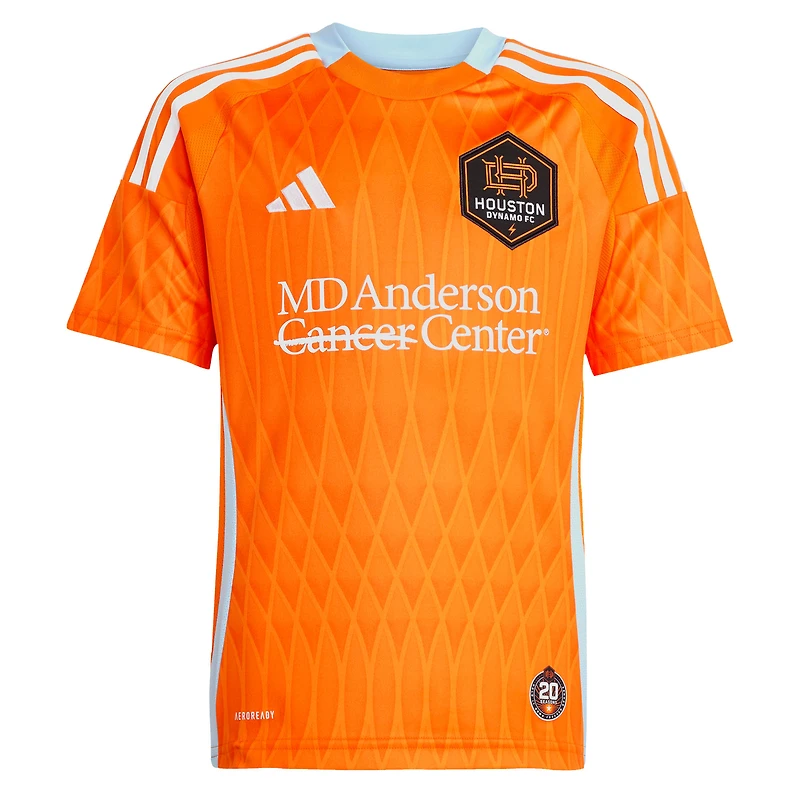 Youth adidas Amine Bassi Orange Houston Dynamo FC 2025 Season 20 Replica Player Jersey