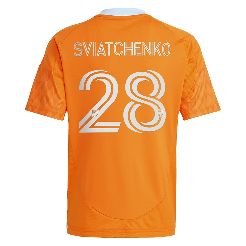 Youth adidas Erik Sviatchenko Orange Houston Dynamo FC 2025 Season 20 Replica Player Jersey