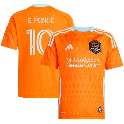 Maillot de joueur réplique la saison 2025 du Houston Dynamo FC Orange Ezequiel Ponce pour jeunes adidas