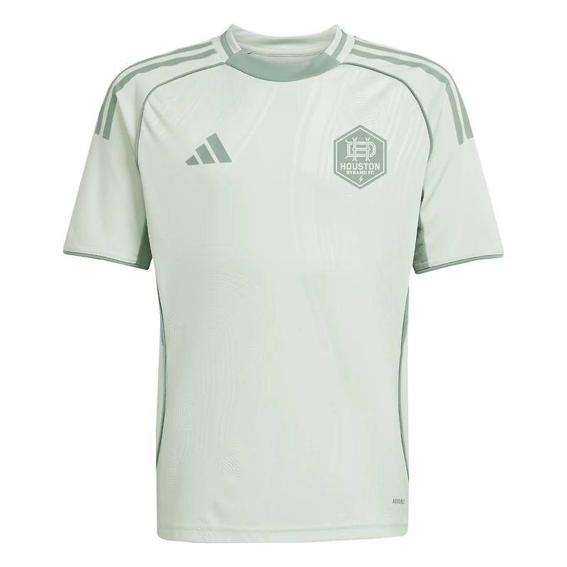 Youth adidas Light Green Houston Dynamo FC 2025 One Planet Pre-Match Top