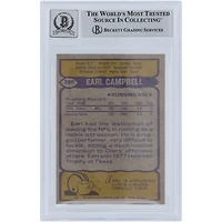 Earl Campbell Houston Oilers Autographed 1979 Topps #390 Beckett Fanatics Witnessed Authenticated /10 Rookie Card
