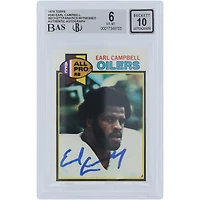 Earl Campbell Houston Oilers Autographed 1979 Topps #390 Beckett Fanatics Witnessed Authenticated /10 Rookie Card