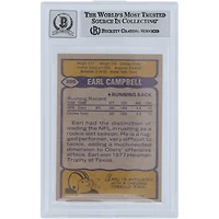 Earl Campbell Houston Oilers Autographed 1979 Topps #390 Beckett Fanatics Witnessed Authenticated 6.5/10 Rookie Card