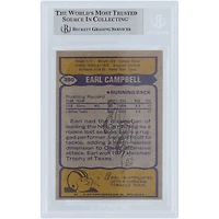Earl Campbell Houston Oilers Autographed 1979 Topps #390 Beckett Fanatics Witnessed Authenticated Rookie Card