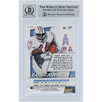 Earl Campbell Houston Oilers Autographed 2014 Panini Prizm #197 Beckett Fanatics Witnessed Authenticated /10 Card with "HOF 91" Inscription