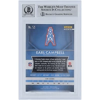 Earl Campbell Houston Oilers Autographed 2015 Panini Prizm Blue Prizm #53 Beckett Fanatics Witnessed Authenticated 10 Card with "HOF 91" Inscription