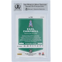 Earl Campbell Houston Oilers Autographed 2021 Panini Donruss Optic Aqua #106 #/299 Beckett Fanatics Witnessed Authenticated 10 Card with "HOF 91" Inscription