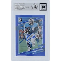 Earl Campbell Houston Oilers Autographed 2021 Panini Donruss Optic Blue #106 #/179 Beckett Fanatics Witnessed Authenticated 10 Card with "HOF 91" Inscription