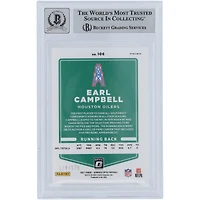 Earl Campbell Houston Oilers Autographed 2021 Panini Donruss Optic Blue #106 #/179 Beckett Fanatics Witnessed Authenticated 9/10 Card with "HOF 91" Inscription
