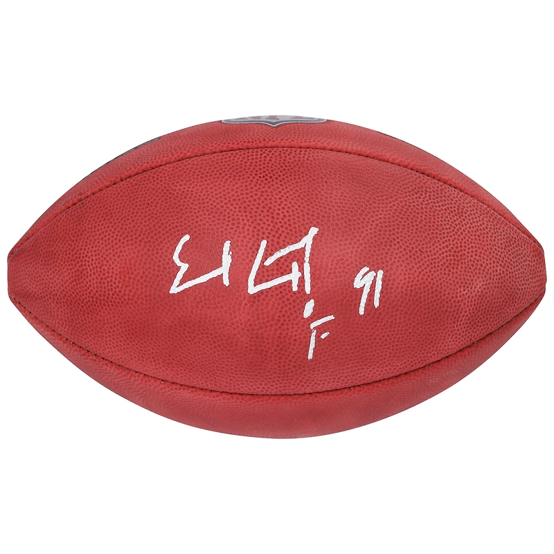 Earl Campbell Houston Oilers Autographed Wilson Duke Full Color Football with "HOF 91" Inscription