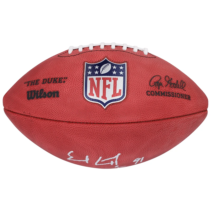 Earl Campbell Houston Oilers Autographed Wilson Duke Full Color Football with "HOF 91" Inscription