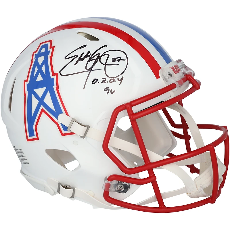 Eddie George Houston Oilers Autographed Riddell Speed Authentic Helmet with "OROY 96" Inscription