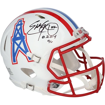 Eddie George Houston Oilers Autographed Riddell Speed Authentic Helmet with "OROY 96" Inscription