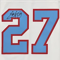Maillot Mitchell & Ness Legacy blanc autographié par Eddie George des Houston Oilers