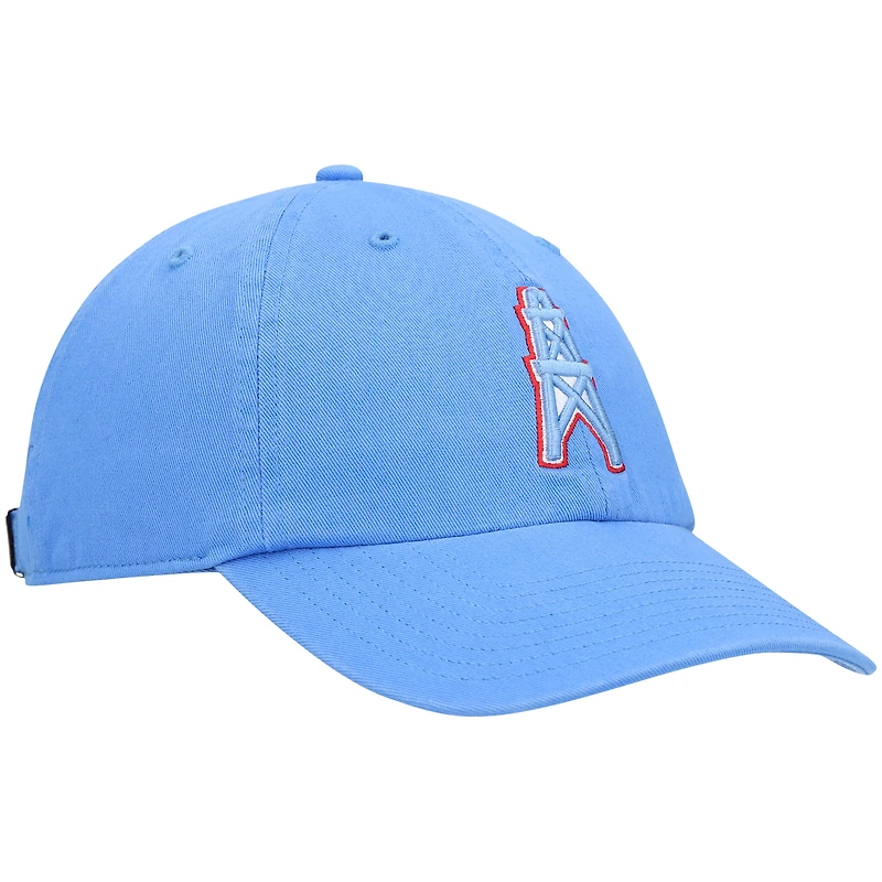 Casquette ajustable Houston Oilers Gridiron Classics Clean Up bleu clair pour homme, modèle 47