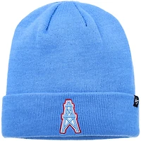 Bonnet en tricot à revers Legacy Houston Oilers '47 bleu clair pour homme
