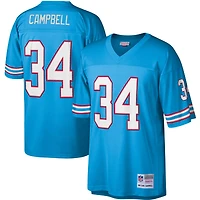 Maillot Homme Mitchell & Ness Earl Campbell Bleu Clair Houston Oilers Legacy Replica