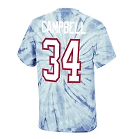 Men's Mitchell & Ness Earl Campbell Light Blue Houston Oilers Tie-Dye Retired Player Name Number T-Shirt