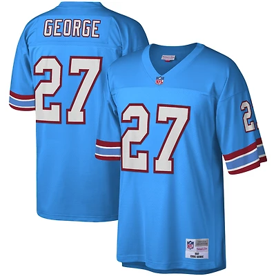 Maillot Homme Mitchell & Ness Eddie George Bleu Clair Houston Oilers Legacy Replica