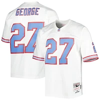 Maillot réplique Mitchell & Ness Eddie George blanc des Houston Oilers Legacy pour hommes