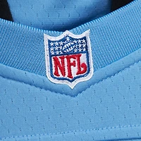 Sweat à capuche bleu clair pour homme Mitchell & Ness Warren Moon des Oilers de Houston avec nom et numéro joueur Legacy Jersey