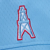 Sweat à capuche bleu clair pour homme Mitchell & Ness Warren Moon des Oilers de Houston avec nom et numéro joueur Legacy Jersey