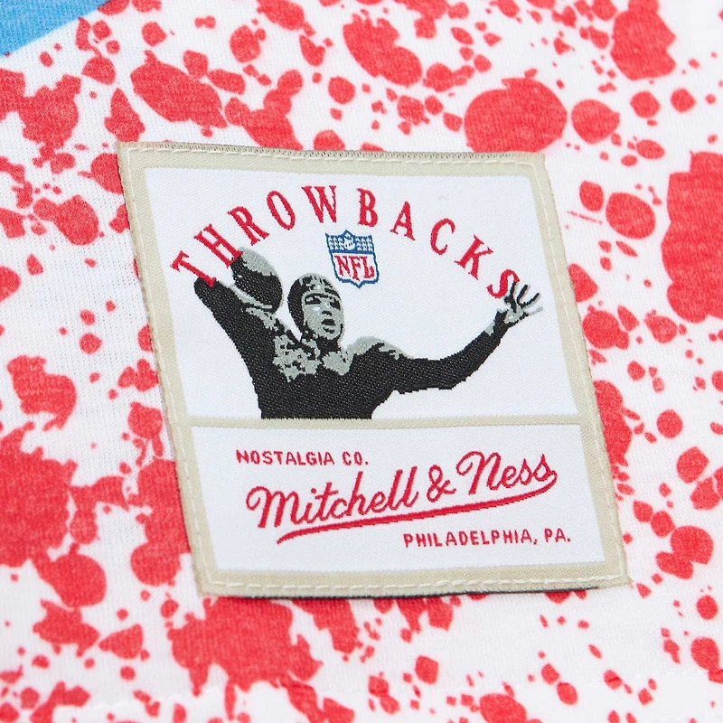 T-shirt sublimé blanc Mitchell & Ness Team Burst des Houston Oilers pour hommes