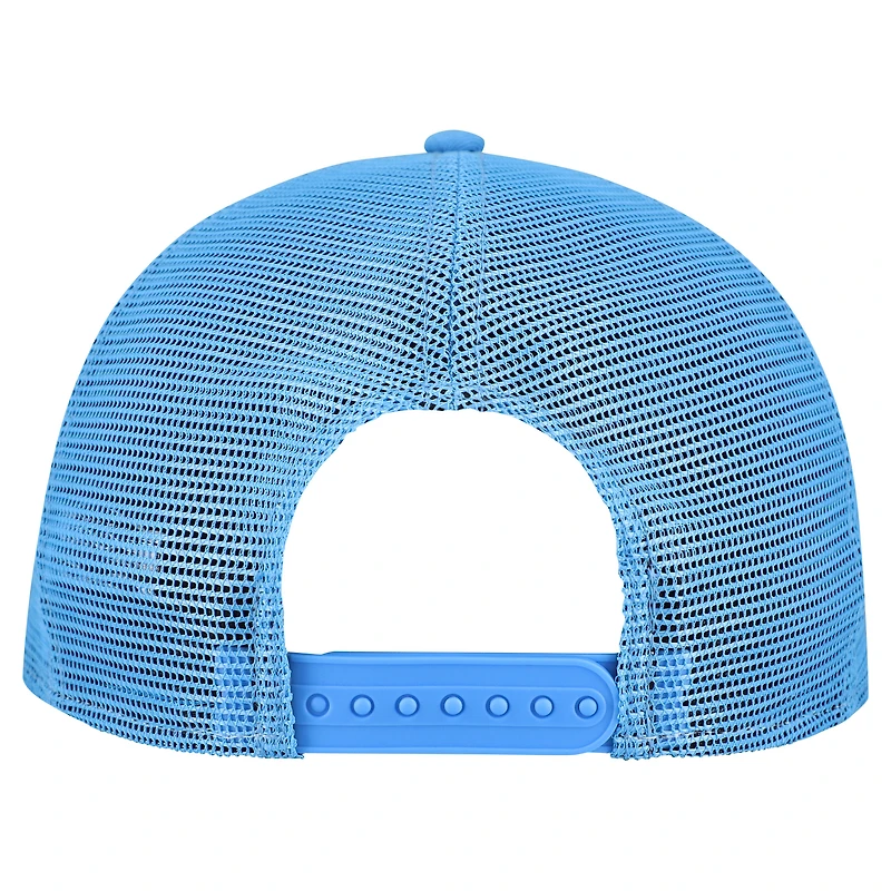 Men's New Era Cream/Light Blue Houston Oilers Gridiron Classics  Cutout A-Frame 9FIFTY Snapback Hat