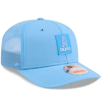 Casquette ajustable 9SEVENTY Trucker bleu clair New Era pour homme, édition 2025 des Houston Oilers, Sideline Gridiron Classics