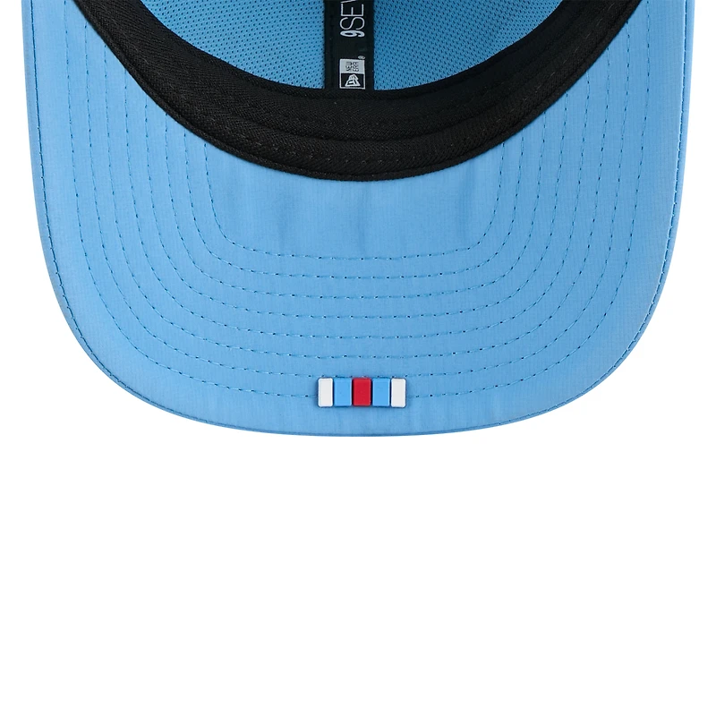 Casquette ajustable 9SEVENTY Trucker bleu clair New Era pour homme, édition 2025 des Houston Oilers, Sideline Gridiron Classics