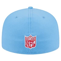 Men's New Era Light Blue Houston Oilers  Gridiron Classics Oversized 59FIFTY Fitted Hat