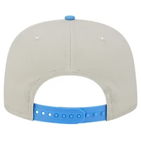 Casquette de golf athlétique à visière snapback pour homme New Era Stone/Light Blue Houston Oilers