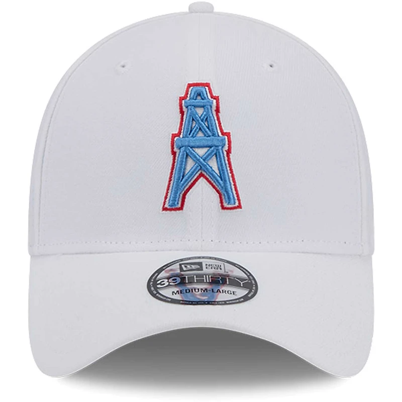 Casquette flexible principale 39THIRTY des Tennessee Titans New Era pour hommes, blanche