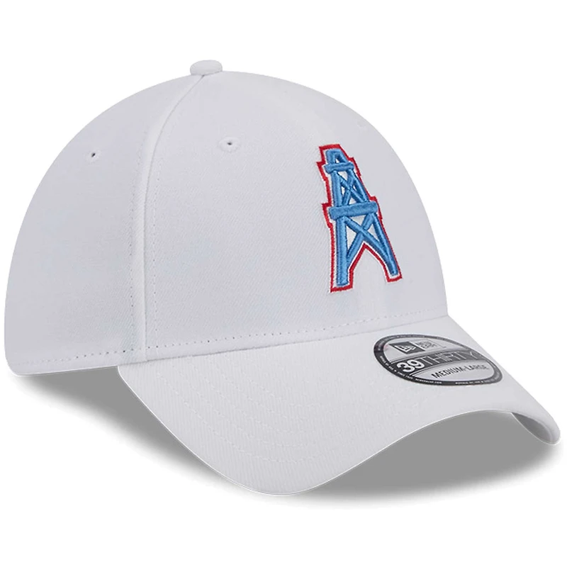 Casquette flexible principale 39THIRTY des Tennessee Titans New Era pour hommes, blanche