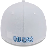 Men's New Era White Tennessee Titans Main 39THIRTY Flex Hat