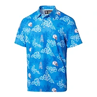 Polo de performance Reyn Spooner Houston Oilers Throwback Pua bleu clair pour homme
