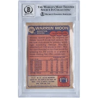 Warren Moon Houston Oilers Carte 10 authentifiée autographiée Topps #251 BAS 1985 avec inscription « HOF 06 »