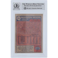 Warren Moon Houston Oilers Autographed 1985 Topps #251 Beckett Fanatics Witnessed Authenticated 10 Rookie Card with "HOF 06" Inscription