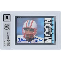 Warren Moon Houston Oilers Autographed 1985 Topps #251 Beckett Fanatics Witnessed Authenticated 10 Rookie Card with "HOF 06" Inscription