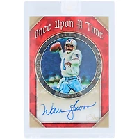 Carte autographiée par Warren Moon des Houston Oilers (2021 Panini One Once Upon A Time Red Ice #359 #3/7)