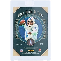 Warren Moon Houston Oilers Autographed 2021 Panini One Once Upon A Time Red Ice #359 #3/7 Card