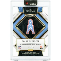 Carte autographiée par Warren Moon des Houston Oilers, Panini Select Silver Prizm 2021 #SIP-WMO #71/75